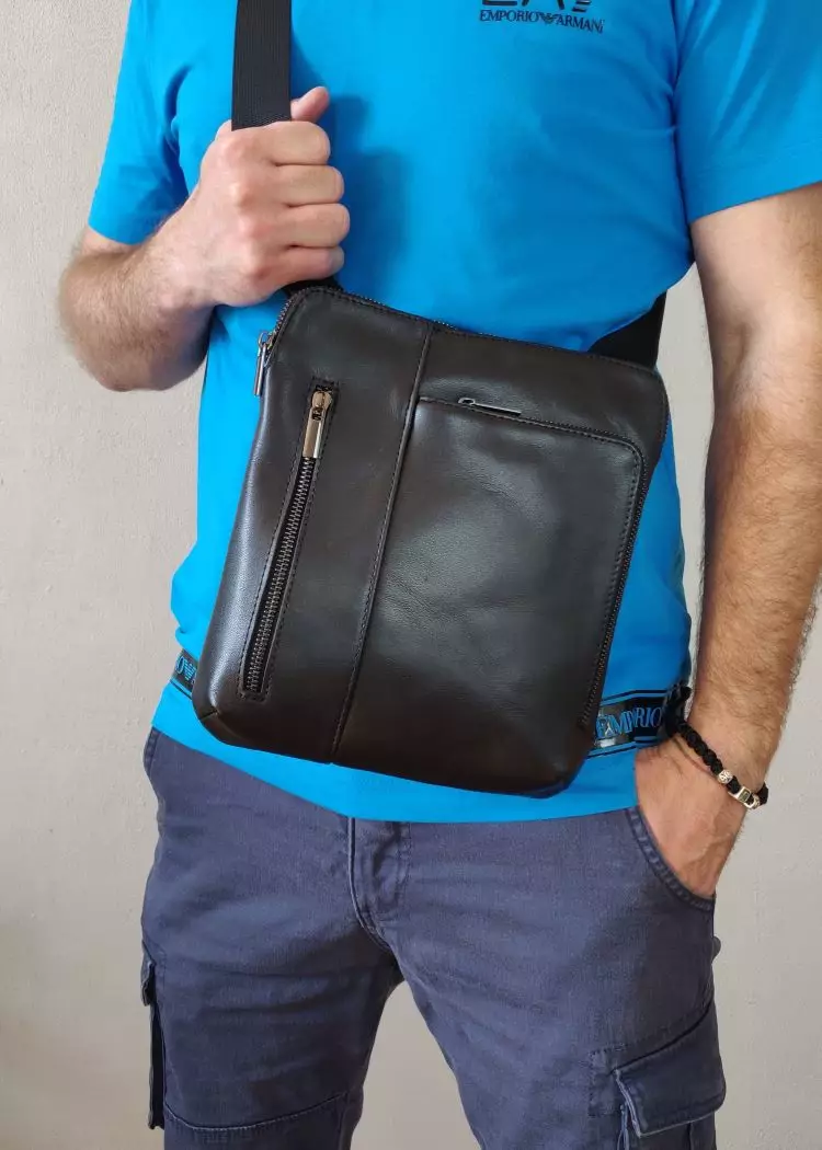 Мужская кожаная сумка из натуральной кожи MYZ LEON через плечо мужская барсетка кросс-боди ЛЕОН кожаная сумка-планшет Чоловіча шкіряна сумка з натуральної шкіри MYZ LEON через плече чоловіча барсетка крос-боді ЛЕОН шкіряна сумка-планшет