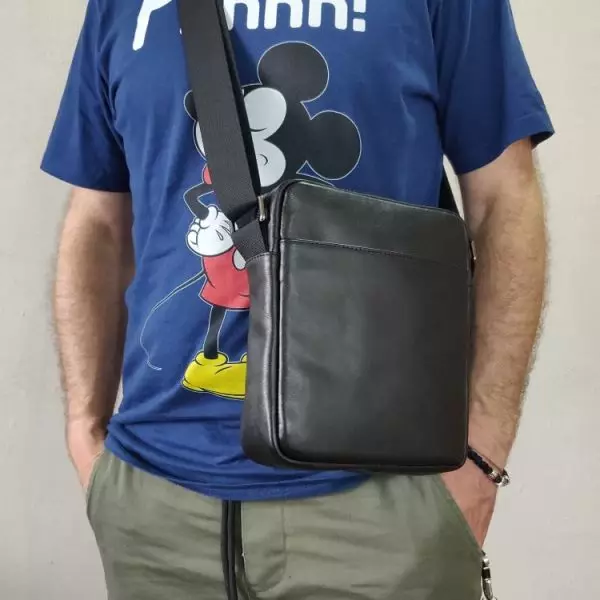 Мужская кожаная сумка из натуральной кожи MYZ TOKYO через плечо мужская барсетка кросс-боди кожаная сумка-планшет Чоловіча шкіряна сумка з натуральної шкіри через плече чоловіча барсетка крос-боді ТОКИО шкіряна сумка-планшет