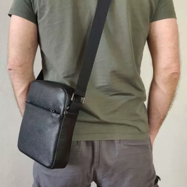 Мужская кожаная сумка из натуральной кожи MYZ NEW YORK через плечо мужская барсетка кросс-боди кожаная сумка-планшет Чоловіча шкіряна сумка з натуральної шкіри через плече чоловіча барсетка крос-боді Нью-Йорк шкіряна сумка-планшет