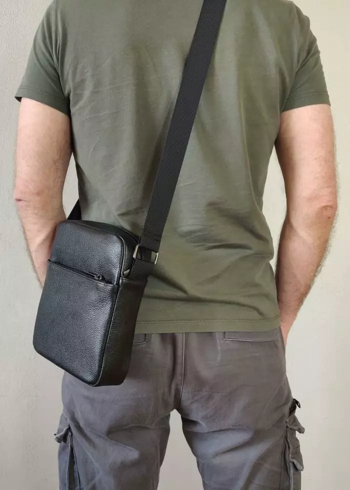 Мужская кожаная сумка из натуральной кожи MYZ NEW YORK через плечо мужская барсетка кросс-боди кожаная сумка-планшет Чоловіча шкіряна сумка з натуральної шкіри через плече чоловіча барсетка крос-боді Нью-Йорк шкіряна сумка-планшет