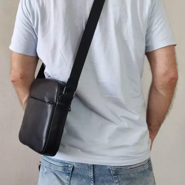 Мужская кожаная сумка из натуральной кожи MYZ NEW YORK через плечо мужская барсетка кросс-боди кожаная сумка-планшет Чоловіча шкіряна сумка з натуральної шкіри через плече чоловіча барсетка крос-боді Нью-Йорк шкіряна сумка-планшет