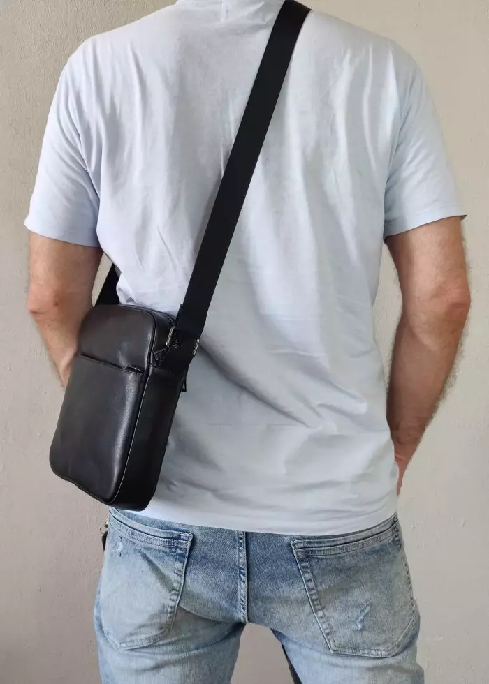 Мужская кожаная сумка из натуральной кожи MYZ NEW YORK через плечо мужская барсетка кросс-боди кожаная сумка-планшет Чоловіча шкіряна сумка з натуральної шкіри через плече чоловіча барсетка крос-боді Нью-Йорк шкіряна сумка-планшет