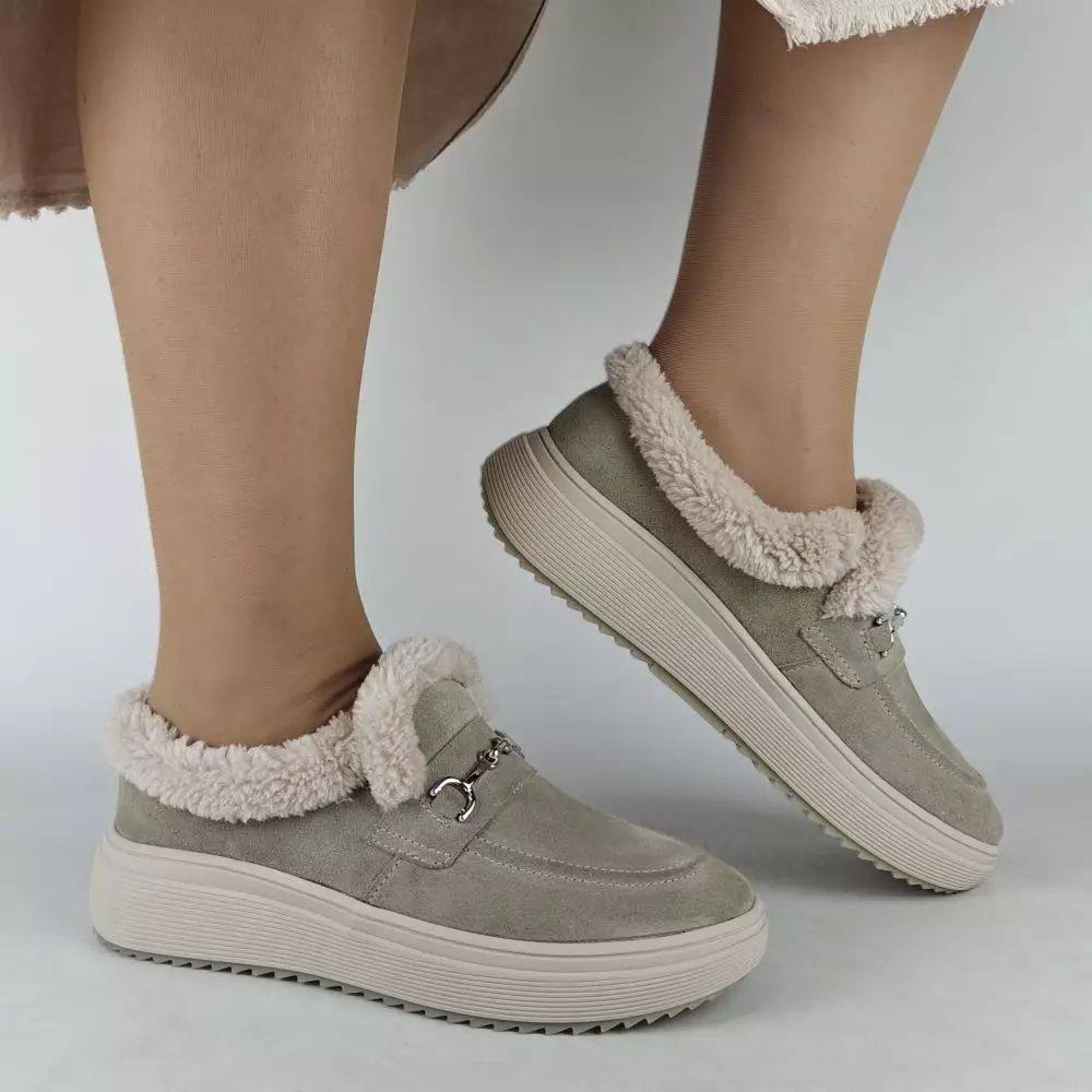 Ботинки женские MYZ кожаные молодежные бежевые нюд latte латте натуральная кожа и замша мех зимние 36 37 38 39 40 41 черевики жіночі натуральна замша лате шкіра бежева нюдова зимові хутро