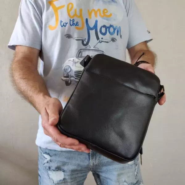 Мужская кожаная сумка из натуральной кожи MYZ NEW YORK через плечо мужская барсетка кросс-боди кожаная сумка-планшет Чоловіча шкіряна сумка з натуральної шкіри через плече чоловіча барсетка крос-боді Нью-Йорк шкіряна сумка-планшет