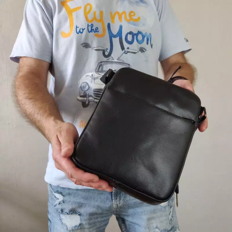 Мужская кожаная сумка из натуральной кожи MYZ NEW YORK через плечо мужская барсетка кросс-боди кожаная сумка-планшет Чоловіча шкіряна сумка з натуральної шкіри через плече чоловіча барсетка крос-боді Нью-Йорк шкіряна сумка-планшет