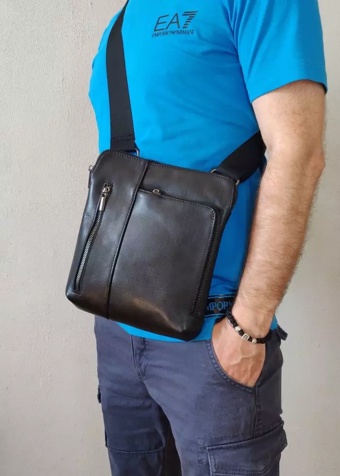 Мужская кожаная сумка из натуральной кожи MYZ LEON через плечо мужская барсетка кросс-боди ЛЕОН кожаная сумка-планшет Чоловіча шкіряна сумка з натуральної шкіри MYZ LEON через плече чоловіча барсетка крос-боді ЛЕОН шкіряна сумка-планшет