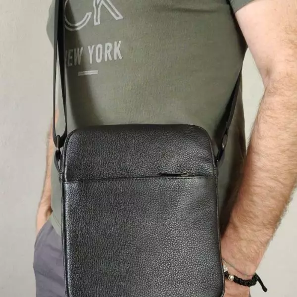 Мужская кожаная сумка из натуральной кожи MYZ NEW YORK через плечо мужская барсетка кросс-боди кожаная сумка-планшет Чоловіча шкіряна сумка з натуральної шкіри через плече чоловіча барсетка крос-боді Нью-Йорк шкіряна сумка-планшет