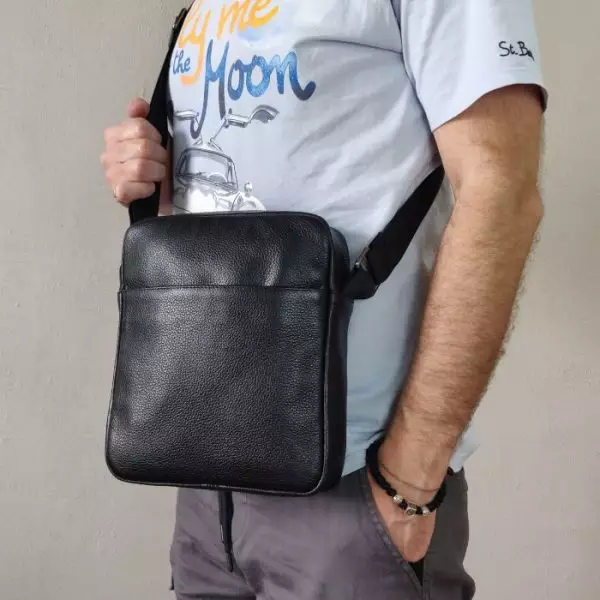 Мужская кожаная сумка из натуральной кожи MYZ TOKYO через плечо мужская барсетка кросс-боди кожаная сумка-планшет Чоловіча шкіряна сумка з натуральної шкіри через плече чоловіча барсетка крос-боді ТОКИО шкіряна сумка-планшет