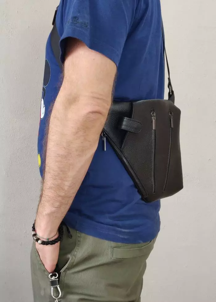 Мужская кожаная сумка из натуральной кожи MYZ OXFORD через плечо мужская барсетка кросс-боди кожаная сумка-планшет Чоловіча шкіряна сумка з натуральної шкіри через плече чоловіча барсетка крос-боді ОКСФОРД шкіряна сумка-планшет