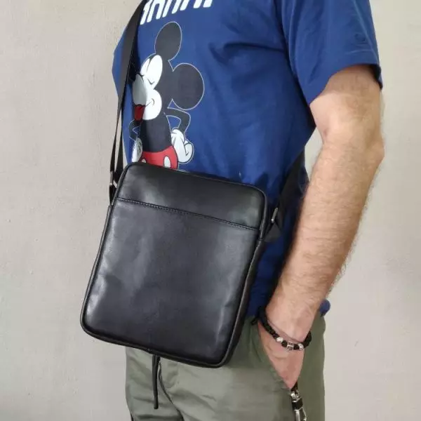 Мужская кожаная сумка из натуральной кожи MYZ TOKYO через плечо мужская барсетка кросс-боди кожаная сумка-планшет Чоловіча шкіряна сумка з натуральної шкіри через плече чоловіча барсетка крос-боді ТОКИО шкіряна сумка-планшет