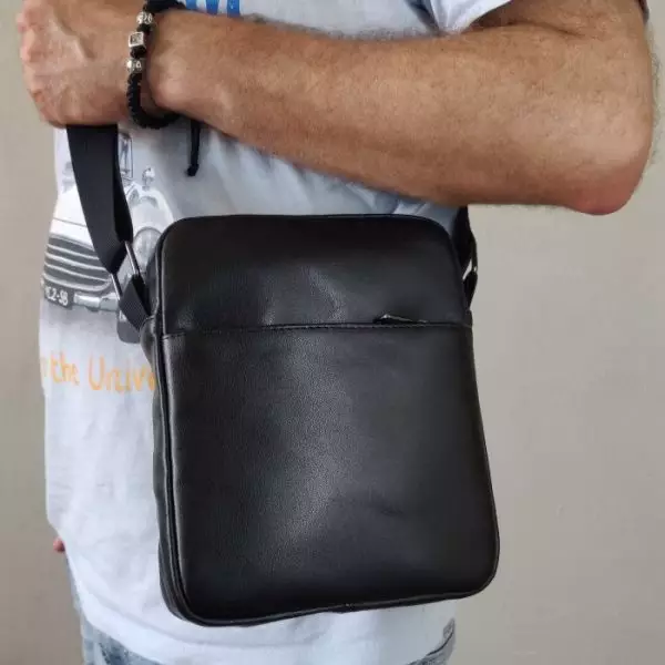 Мужская кожаная сумка из натуральной кожи MYZ NEW YORK через плечо мужская барсетка кросс-боди кожаная сумка-планшет Чоловіча шкіряна сумка з натуральної шкіри через плече чоловіча барсетка крос-боді Нью-Йорк шкіряна сумка-планшет