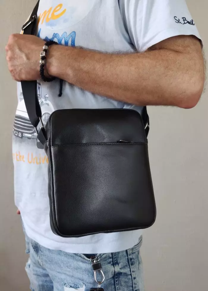 Мужская кожаная сумка из натуральной кожи MYZ NEW YORK через плечо мужская барсетка кросс-боди кожаная сумка-планшет Чоловіча шкіряна сумка з натуральної шкіри через плече чоловіча барсетка крос-боді Нью-Йорк шкіряна сумка-планшет