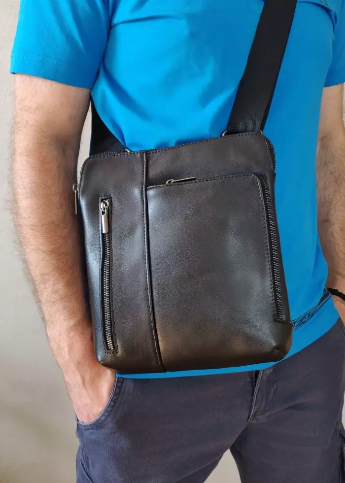 Мужская кожаная сумка из натуральной кожи MYZ LEON через плечо мужская барсетка кросс-боди ЛЕОН кожаная сумка-планшет Чоловіча шкіряна сумка з натуральної шкіри MYZ LEON через плече чоловіча барсетка крос-боді ЛЕОН шкіряна сумка-планшет