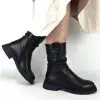 Ботинки женские MYZ кожаные молодежные натуральная кожа и замша черная мех зимние 36 37 38 39 40 41 черевики жіночі натуральна замша шкіра чорна зимові хутро