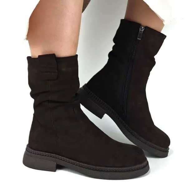 Ботинки женские MYZ кожаные молодежные бежевые нюд latte латте натуральная кожа и замша мех зимние 36 37 38 39 40 41 черевики жіночі натуральна замша лате шкіра коричнева шоколад зимові хутро