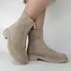 купить Ботинки женские MYZ кожаные молодежные бежевые нюд latte латте натуральная кожа и замша мех зимние 36 37 38 39 40 41 черевики жіночі натуральна замша лате шкіра бежева нюдова зимові хутро