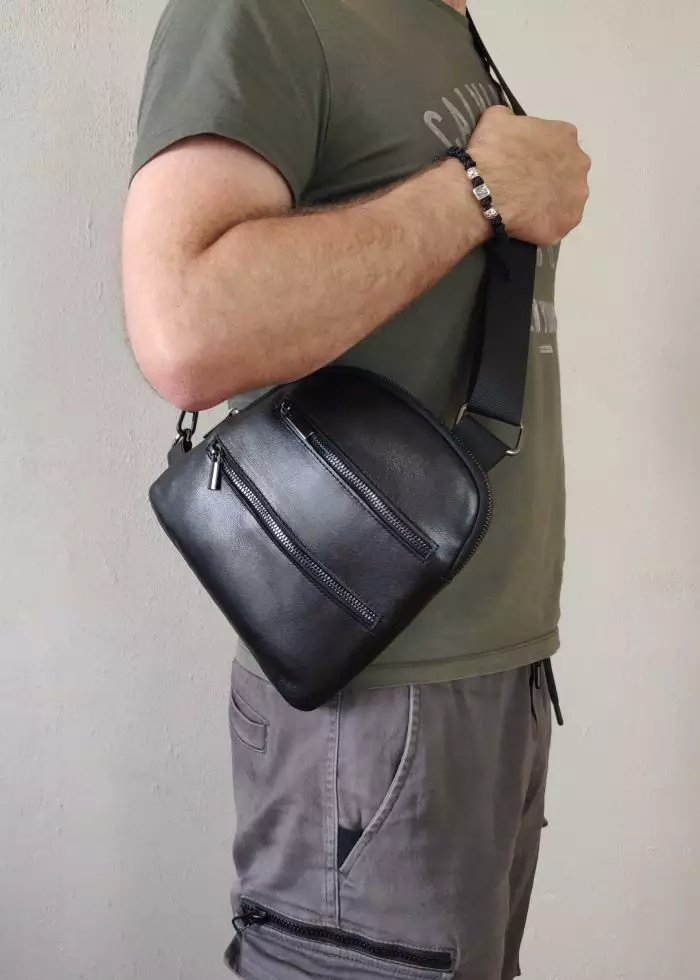 Мужская кожаная сумка из натуральной кожи MYZ MILAN через плечо мужская барсетка кросс-боди ЛЕОН кожаная сумка-планшет Чоловіча шкіряна сумка з натуральної шкіри через плече чоловіча барсетка крос-боді МИЛАН шкіряна сумка-планшет